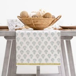 India Hicks Home Carnation Seafoam Table Runner