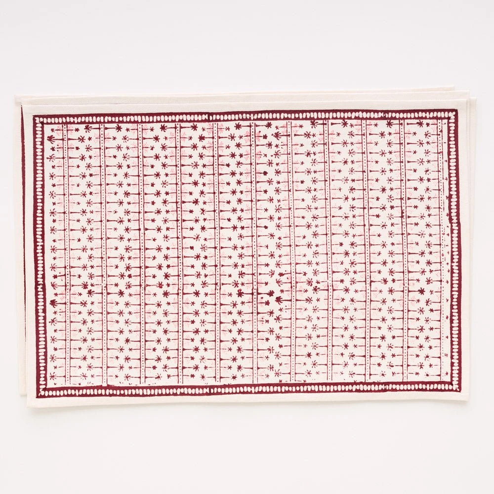 India Hicks Home Palm Avenue Blush Placemat | Set Of 4 4 India Hicks Home Palm Avenue Blush Placemat | Set Of 4 - Image 2