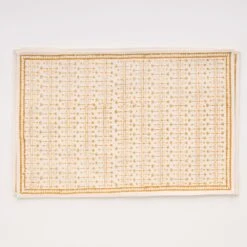 India Hicks Home Palm Avenue Golden Placemat | Set Of 4 -Household Items Series India Hicks Palm Avenue Golden Placemat 6622 upclose crop 893592