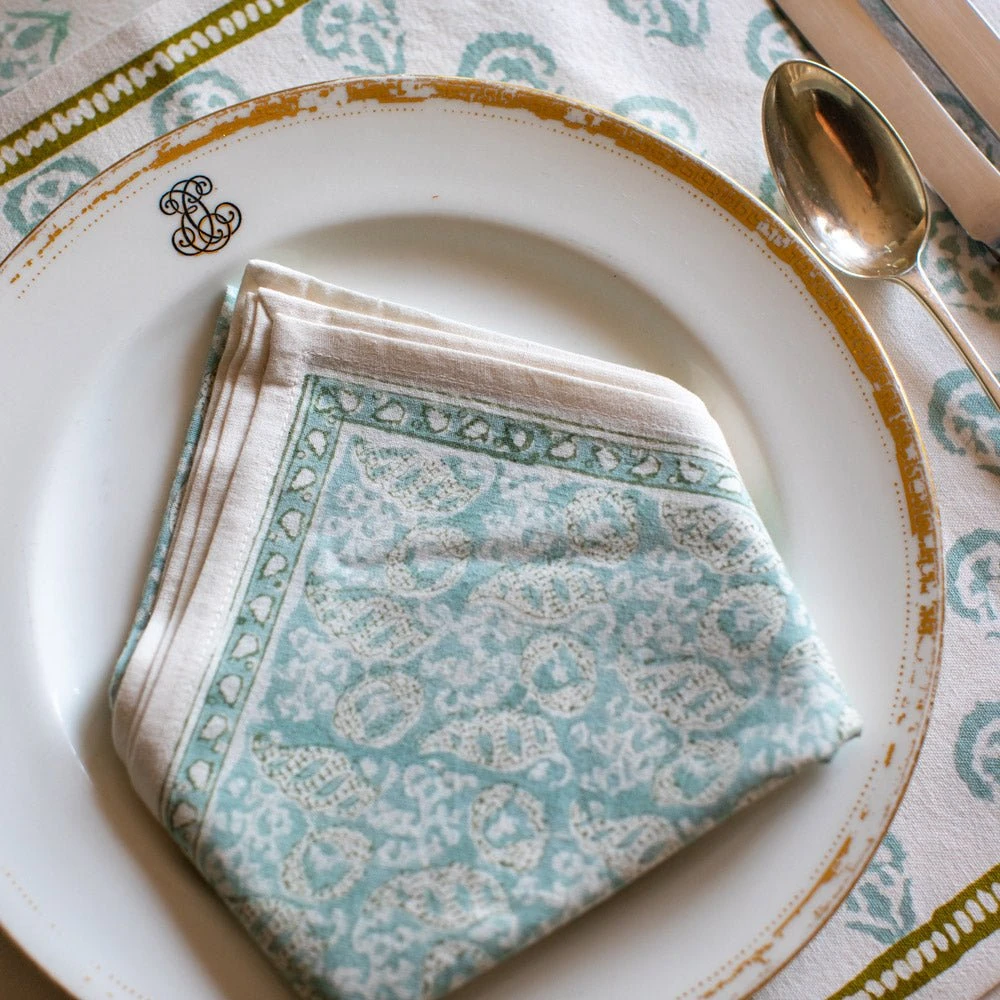 India Hicks Home Seashell Seafoam Napkin | Set Of 4 4 India Hicks Home Seashell Seafoam Napkin | Set Of 4 - Image 2