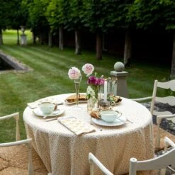 India Hicks Home Palm Avenue Golden Tablecloth -Household Items Series India Hicks S23 Palm Avenue Golden brittangoetz 126 924490