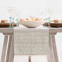 India Hicks Home Seashell Seafoam Table Runner