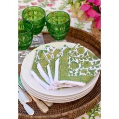 Jade Blossom Napkin | Set Of 4 -Household Items Series JadeBlossomBahamas22 307 854518