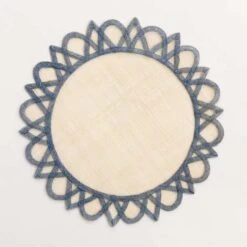 Light Blue Starburst Placemat | Set Of 4 -Household Items Series LightBlue.RicePaperStarburstPlacemat 839689