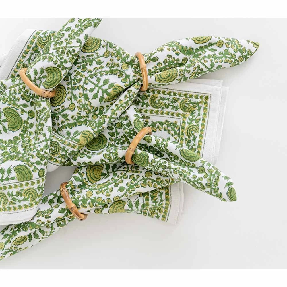 Round Bamboo Napkin Ring | Set 4 4 Round Bamboo Napkin Ring | Set 4 - Image 2