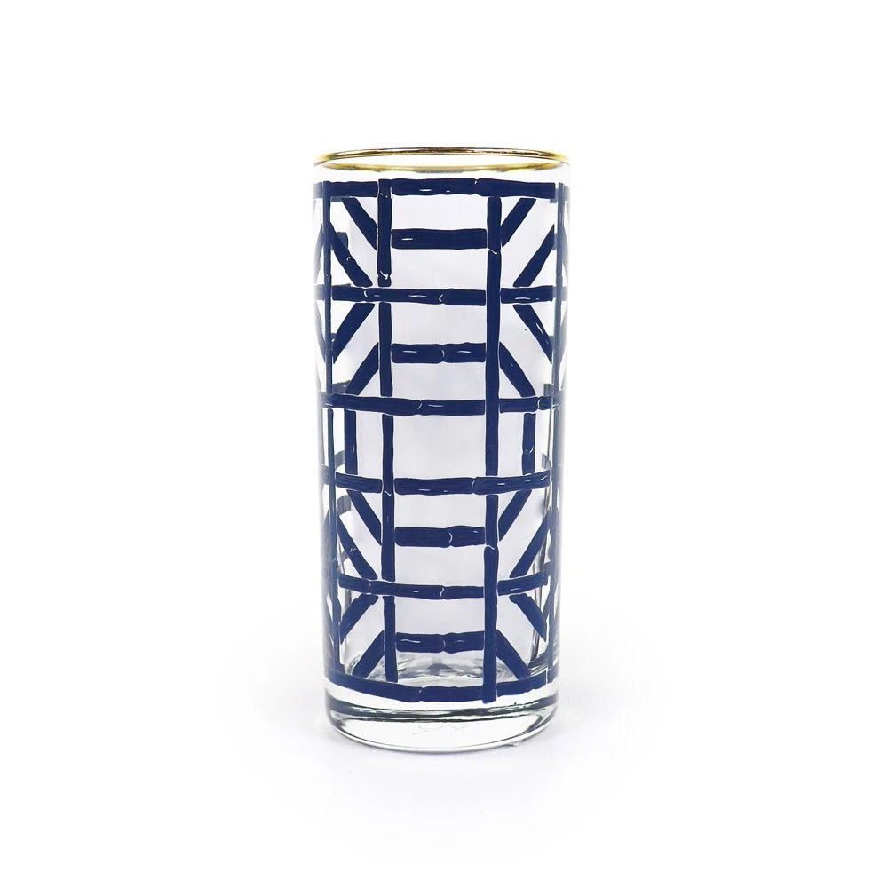 Navy Bamboo Drinking Glass | Set Of 4 3 Navy Bamboo Drinking Glass | Set Of 4