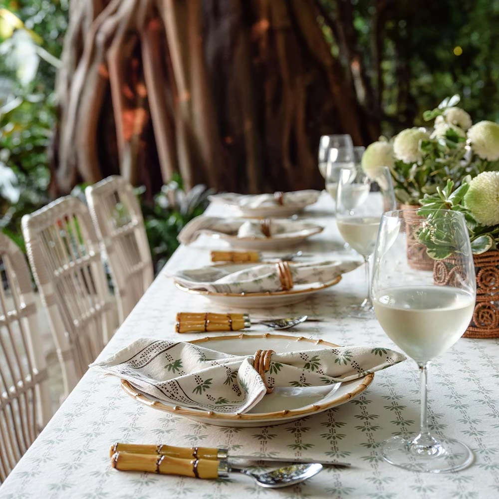 Palm Tree Dot Brown Napkin | Set Of 4 5 Palm Tree Dot Brown Napkin | Set Of 4 - Image 3