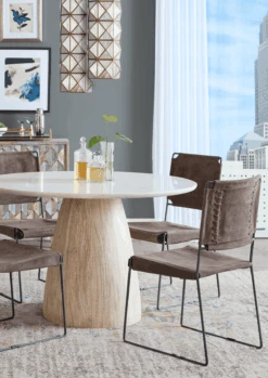 Melbourne Industrial Modern Suede Dining Chair, Set Of 2 -Household Items Series PalmSprings DR 10 21 c54510a4 16f3 473a a85f 9689f293199e