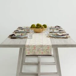 Palms & Pagodas Brown Table Runner 5 Palms & Pagodas Brown Table Runner -Household Items Series Palms and pagodas Brown Web 5 561692