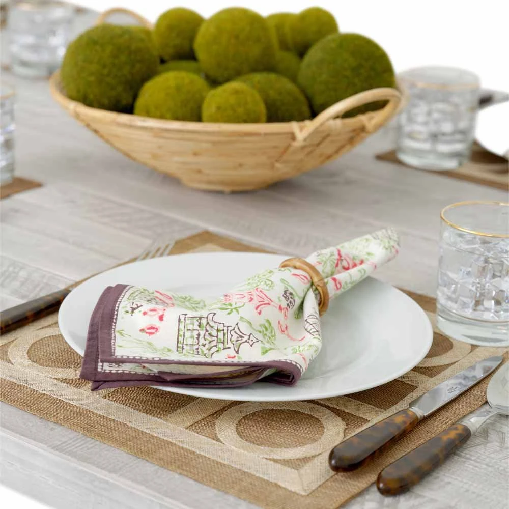 Brown Baldwin Rice Paper Placemat | Set Of 4 4 Brown Baldwin Rice Paper Placemat | Set Of 4 - Image 2