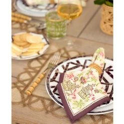 Brown Athena Placemat | Set Of 4 9 Brown Athena Placemat | Set Of 4 -Household Items Series PalmsandPagodasBrownBahamas22 25 539953