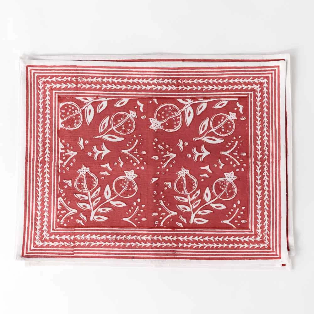 Pomegranate Poppy Placemat | Set Of 4 3 Pomegranate Poppy Placemat | Set Of 4