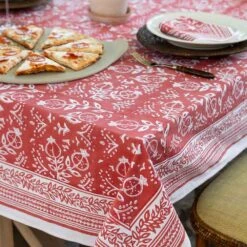 Pomegranate Poppy Tablecloth -Household Items Series Pomegranate Poppy 2