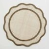 Brown Scalloped Rice Paper Placemat | Set Of 4