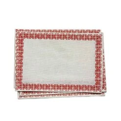 Coral Bamboo Jute Placemat | Set Of 4
