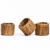 Wicker Napkins Rings (Set Of 4)