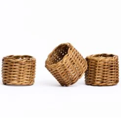 Wicker Napkins Rings (Set Of 4)