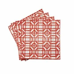 Coral Bamboo Placemat | Set Of 4