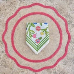 Red Scalloped Rice Paper Placemat | Set Of 4 7 Red Scalloped Rice Paper Placemat | Set Of 4 -Household Items Series RicePaperScallop 0002 RicePaper 2077 918715