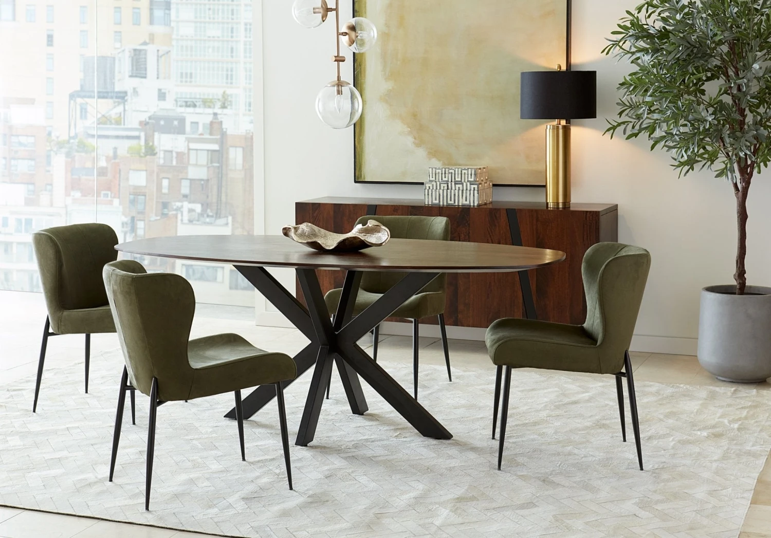 Isabella Green Suede Modern Dining Chair, Set Of 2 8 Isabella Green Suede Modern Dining Chair, Set Of 2 - Image 6