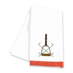 Stirrup Tea Towel Coral (Set Of 2)