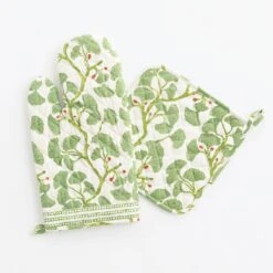 Spring Ginkgo Oven Mitt Set