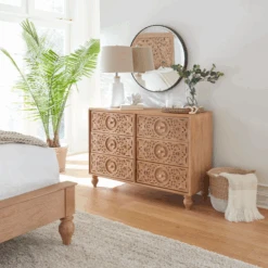 Haveli Traditional Handcarved Dresser -Household Items Series Taj FTJ DR48WW 2 Drsr 10 21