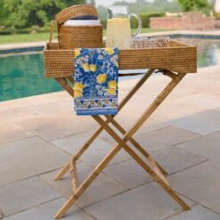 Woven Rattan Butler Tray -Household Items Series Web Lemon Grove Rattan Butler Tray Ice Bucket 5636 607612