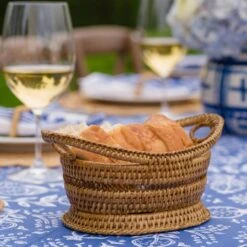 Woven Rattan Mini -Household Items Series Web Pomegranate Blue Rattan Mini 4721 764826