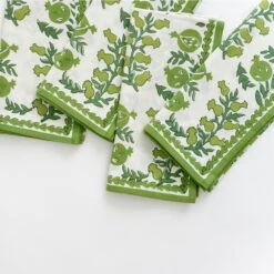 Pom Bells Green Napkin | Set Of 4