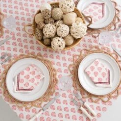 India Hicks Home Carnation Blush Tablecloth -Household Items Series Web IndiaHicks CarnationsBlushTablecloth Napkins 2605 564017