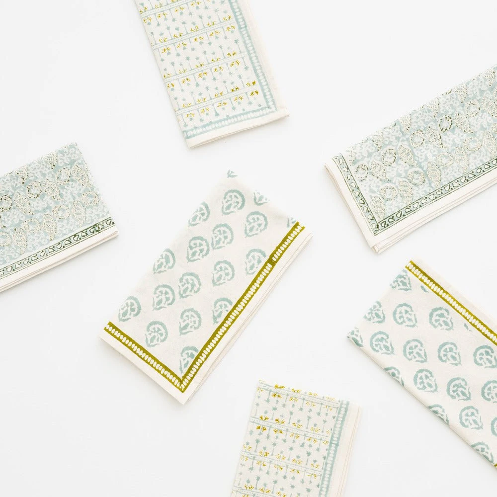 India Hicks Home Multi Seafoam Napkins | Set Of 6 5 India Hicks Home Multi Seafoam Napkins | Set Of 6 - Image 3