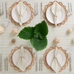 India Hicks Home Palm Avenue Seafoam Tablecloth 7 India Hicks Home Palm Avenue Seafoam Tablecloth -Household Items Series Web IndiaHicks PalmAvenueSeafoamTablecloth Napkins 2445 2 557836