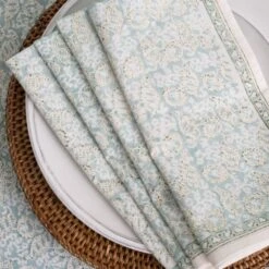 India Hicks Home Seashell Seafoam Napkin | Set Of 4 9 India Hicks Home Seashell Seafoam Napkin | Set Of 4 -Household Items Series Web IndiaHicks SeashellsSeafoamNapkins 2338 634009