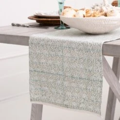 India Hicks Home Seashell Seafoam Table Runner -Household Items Series Web IndiaHicks SeashellsSeafoamTableRunner 2329 338424
