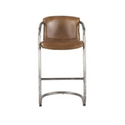 Chiavari Industrial Modern Leather Barstool, Set Of 2