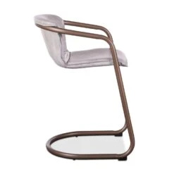 Chiavari Industrial Modern Leather Counter-Height Stool, Set Of 2 -Household Items Series ZWCICC22VW 2X add1