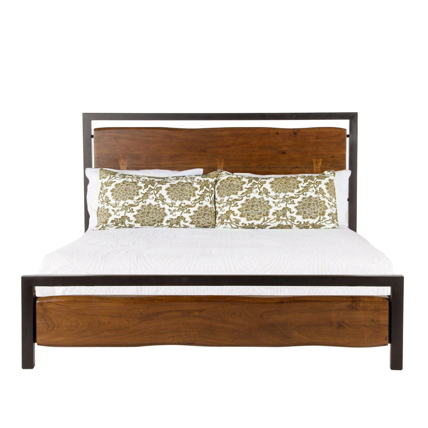 Glenwood Industrial Modern Live Edge Bed - Walnut Finish 3 Glenwood Industrial Modern Live Edge Bed - Walnut Finish