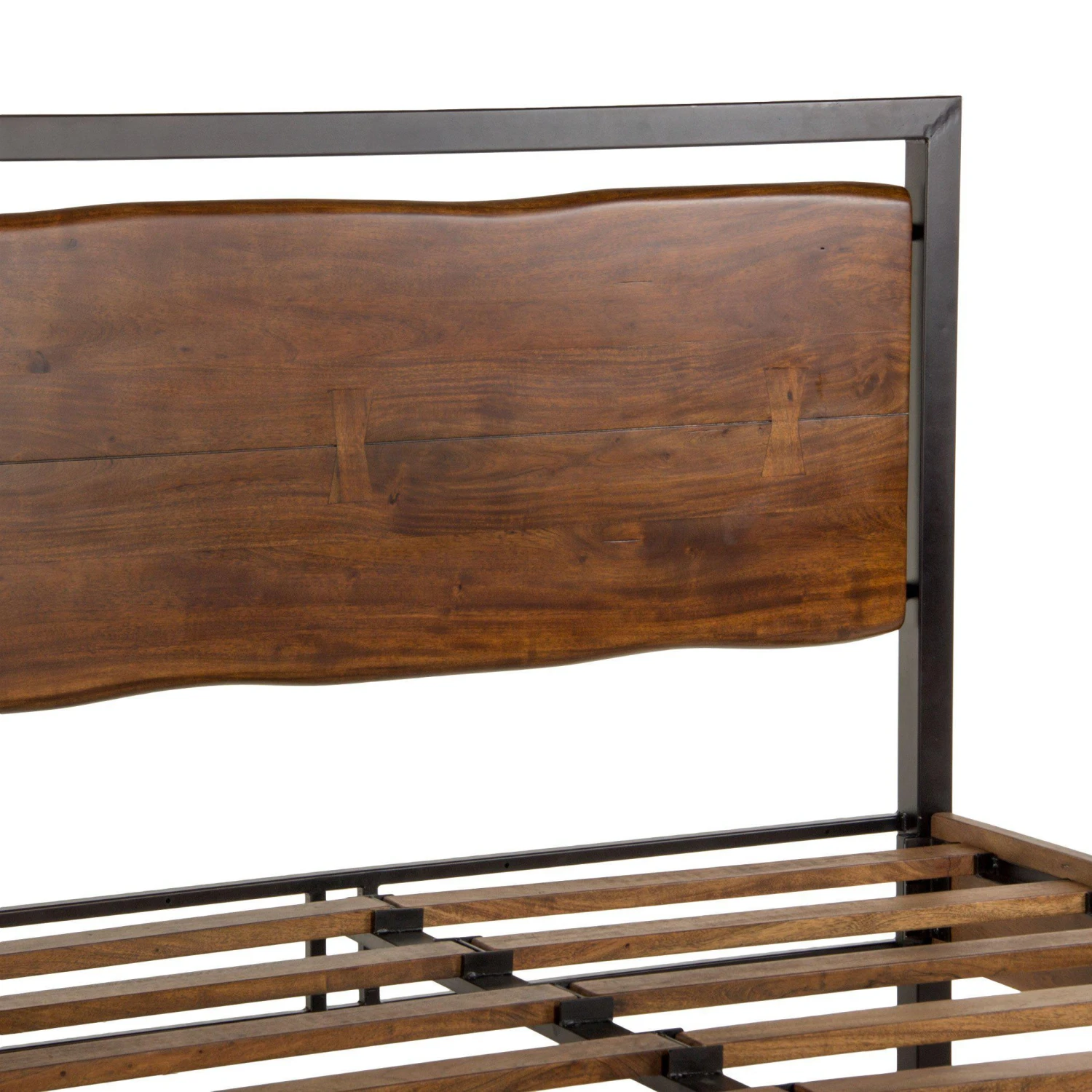 Glenwood Industrial Modern Live Edge Bed - Walnut Finish 9 Glenwood Industrial Modern Live Edge Bed - Walnut Finish - Image 7