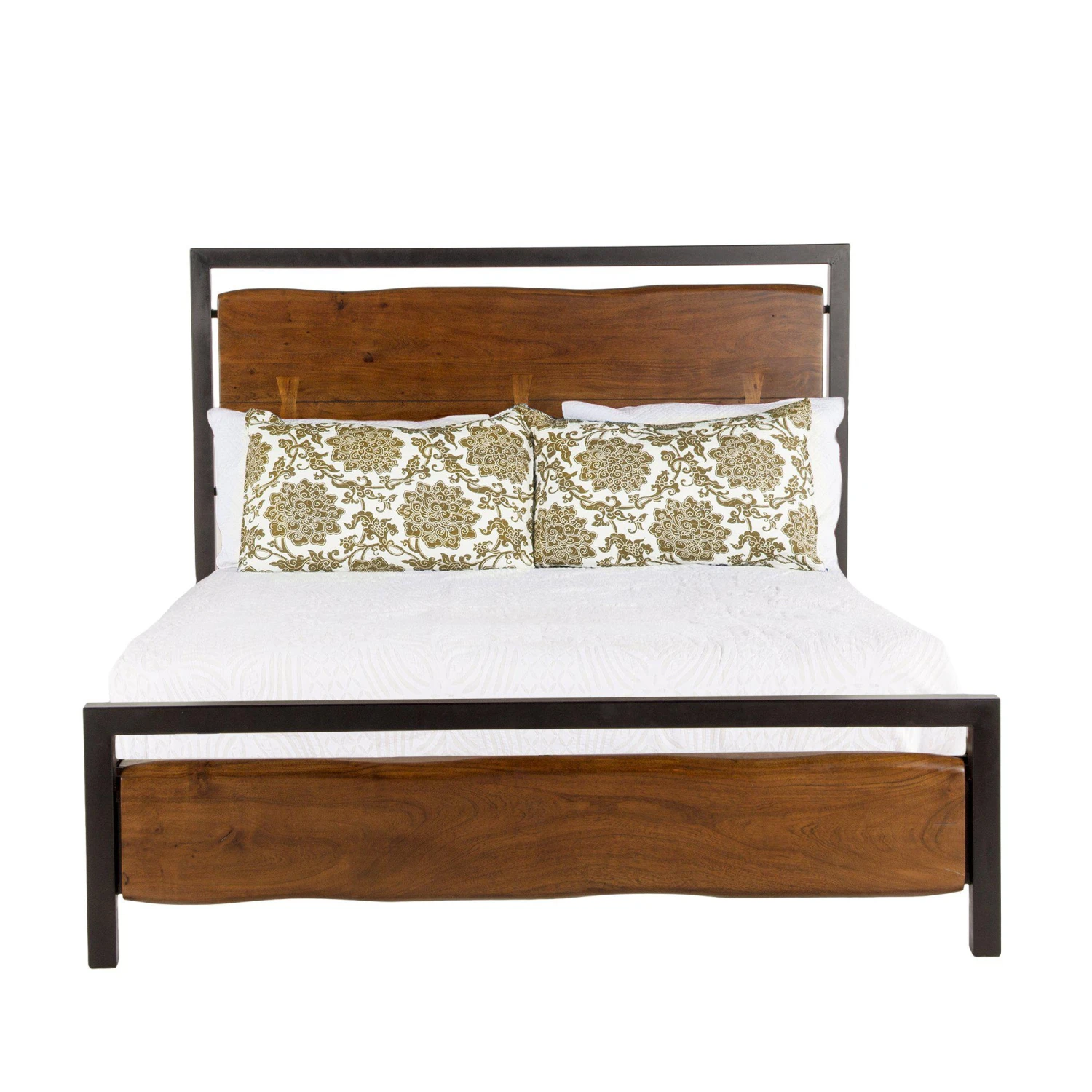 Glenwood Industrial Modern Live Edge Bed - Walnut Finish 7 Glenwood Industrial Modern Live Edge Bed - Walnut Finish - Image 5