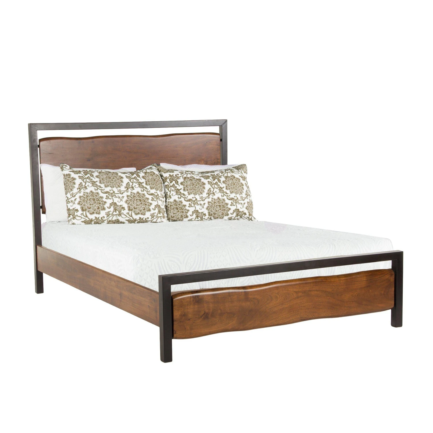 Glenwood Industrial Modern Live Edge Bed - Walnut Finish 8 Glenwood Industrial Modern Live Edge Bed - Walnut Finish - Image 6
