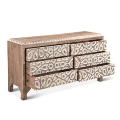 Haveli Mango Wood Geometric Carved Dresser -Household Items Series ZWHADR61NW dt2 1000x1000 deee7296 34bf 4bc4 b594 52476292680c