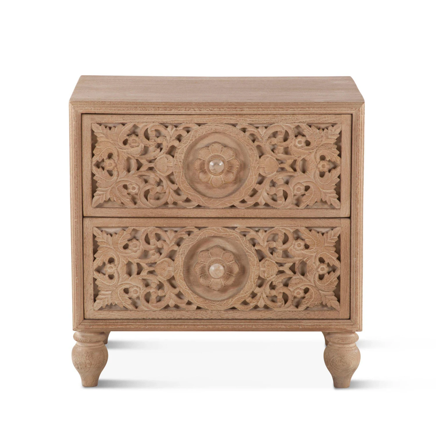 Haveli Traditional Handcarved Nightstand 3 Haveli Traditional Handcarved Nightstand