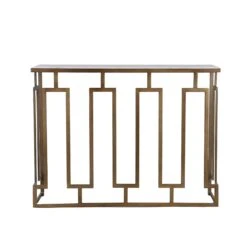 Leonardo Console Table With White Marble Top