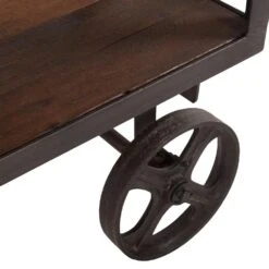 Paxton Rustic Industrial 60" Rolling Utility Cart -Household Items Series ZWPX60180 COB DET1