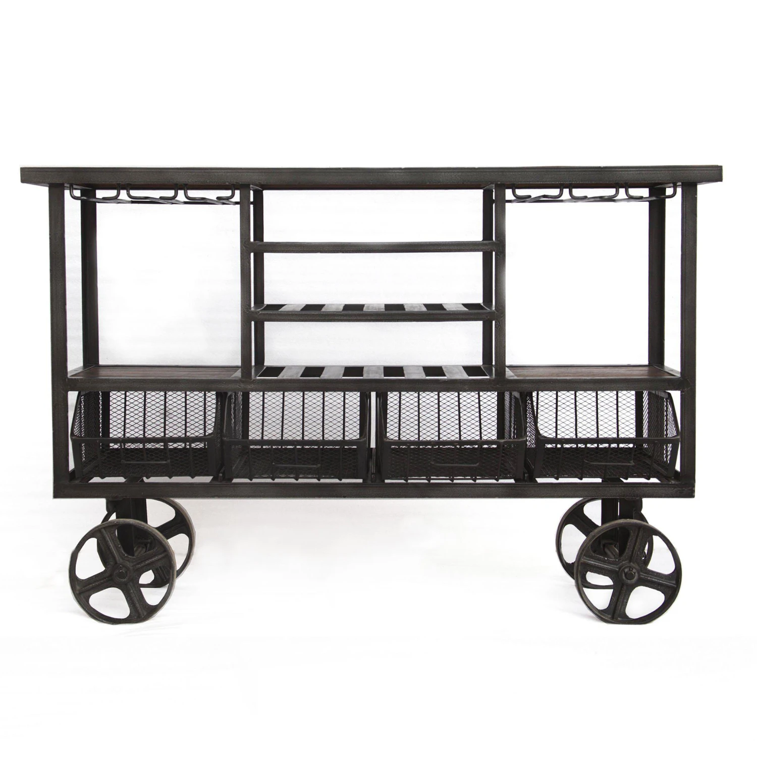 Paxton Reclaimed Teak Bar Cart With Wheels 3 Paxton Reclaimed Teak Bar Cart With Wheels