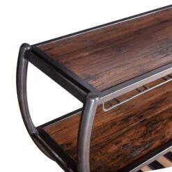 Paxton Reclaimed Teak Half-Round Home Bar -Household Items Series ZWPXRDBR48 det