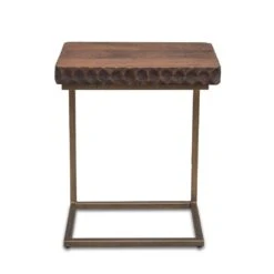 Vallarta Two Tone Mango Wood Modern Side Table