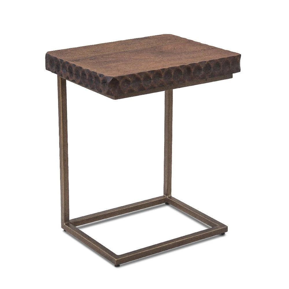 Vallarta Two Tone Mango Wood Modern Side Table 4 Vallarta Two Tone Mango Wood Modern Side Table - Image 2