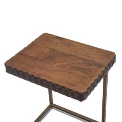 Vallarta Two Tone Mango Wood Modern Side Table 9 Vallarta Two Tone Mango Wood Modern Side Table -Household Items Series ZWSCST18TT det